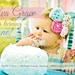 Photo Birthday Invitation - Printable Invite - Full Photo - Shabby Chic - Girly Birthday - Boy Colors too - ANY AGE or Birth Announcment