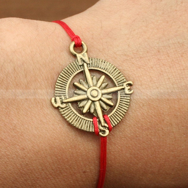 Adjustable compass bracelet- vintage compass bracelet