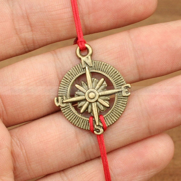Adjustable compass bracelet- vintage compass bracelet