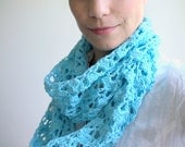 Infinity scarf PDF crochet pattern -  lace - DIY tutorial - Quick and easy gift - Instant download