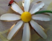 Vintage 60's flower Pin Beach wedding Coastal wedding mod wedding off beat wedding rustic wedding boho wedding woodland wedding flower girl