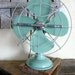 Vintage 1960's Westinghouse Fan Seafoam/Aqua Green Model A010-1