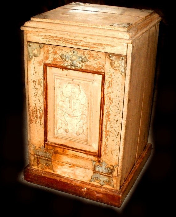 Items similar to Antique Detailed Wooden Grain Storage Bin