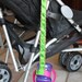 Bottle Tether, Toy Tether, Sippy Strap with Suction Cup-Preppy Pink & Green Polka Dots