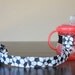 Bottle Tether, Toy Tether, Sippy Strap with Suction Cup-Soccer Ball Print
