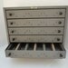 Vintage Metal Box Industrial Drawers Office Storage Art supplies Organization Rustic Brumberger brand 1960's by metrocottage