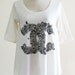 Rose Flowers Nature Art Design Women T-Shirt Cream Shirt 3/4 Sleeve T-Shirt Art T-Shirt Screen Print Size M