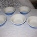 Vintage Blue Hall China Bowls (5)