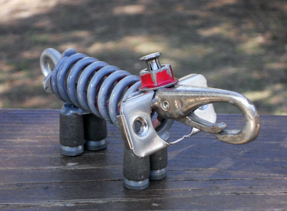 Metal Sculpture Elephant 'ROBOTTS" Peanutz Found Objects Metal Sculpture
