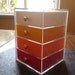 70's Mod Acrylic Orange Jewelry Box with Drawers: 1970s Retro Orange Desk Organizer Accessory for Halloween Home decor