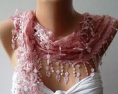 by womann Perfect Accesory - Like a jewelry - Light pink Scarf