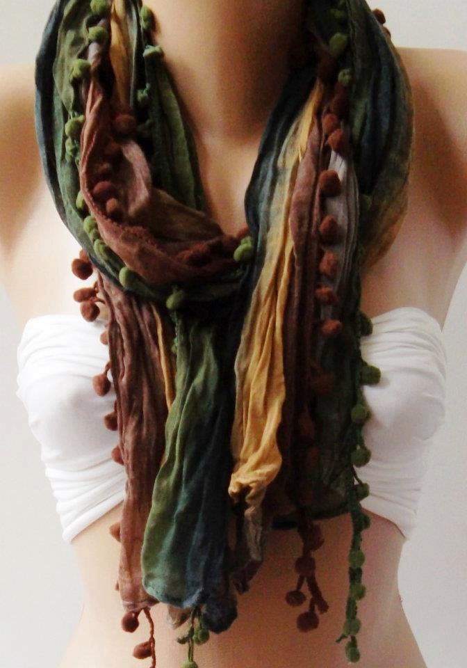 Colorful - Cotton Shawl - Scarf Headband Bandana Pareo