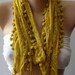 Mustard - Elegant scarf lace scarf...