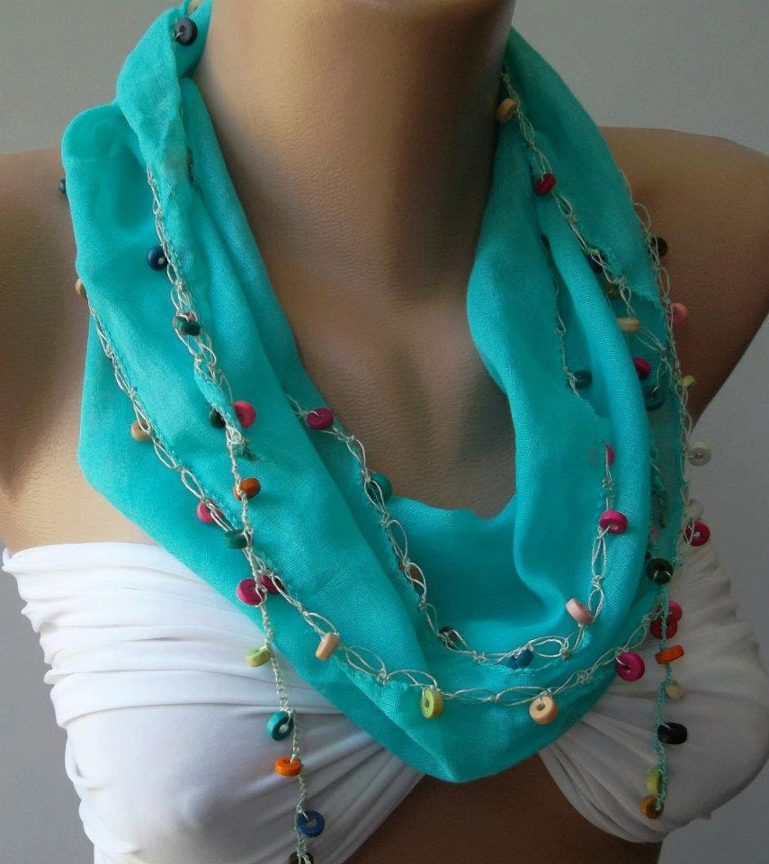 Cotton Elegance Shawl / Summer Scarf
