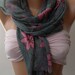 Cotton Scarf   Grey Pink
