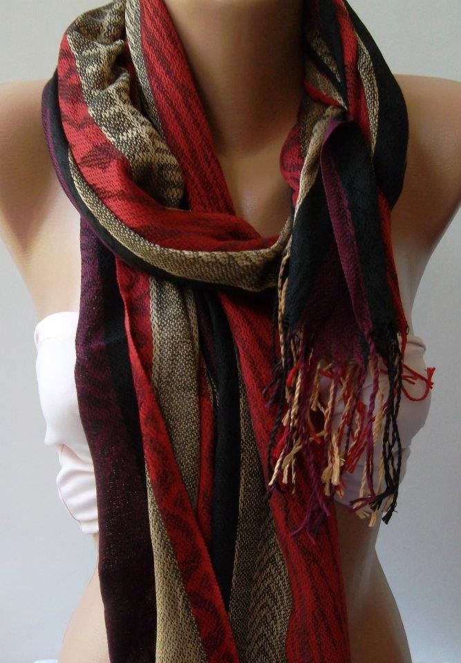 100% pashmina - Burgundy - Soft Pashmina - Shawl / Scarf-------unisex