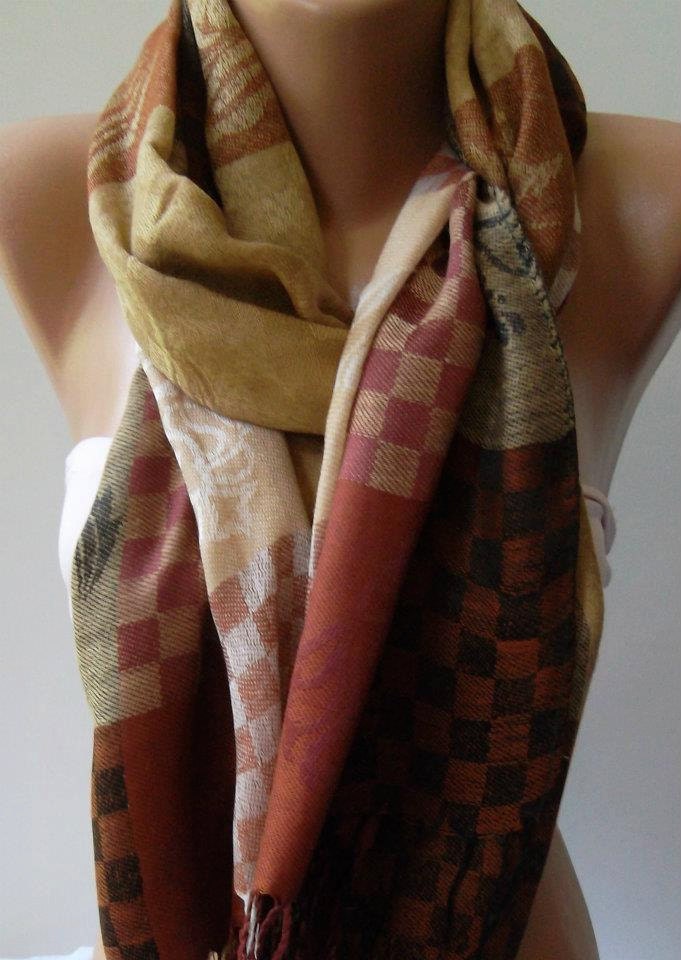 100% - pashmina - Shawl / Scarf ------unisex