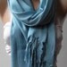 Cotton - Blue - Shawl Scarf