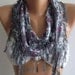 Grey - Elegance Shawl with Lacy Edge