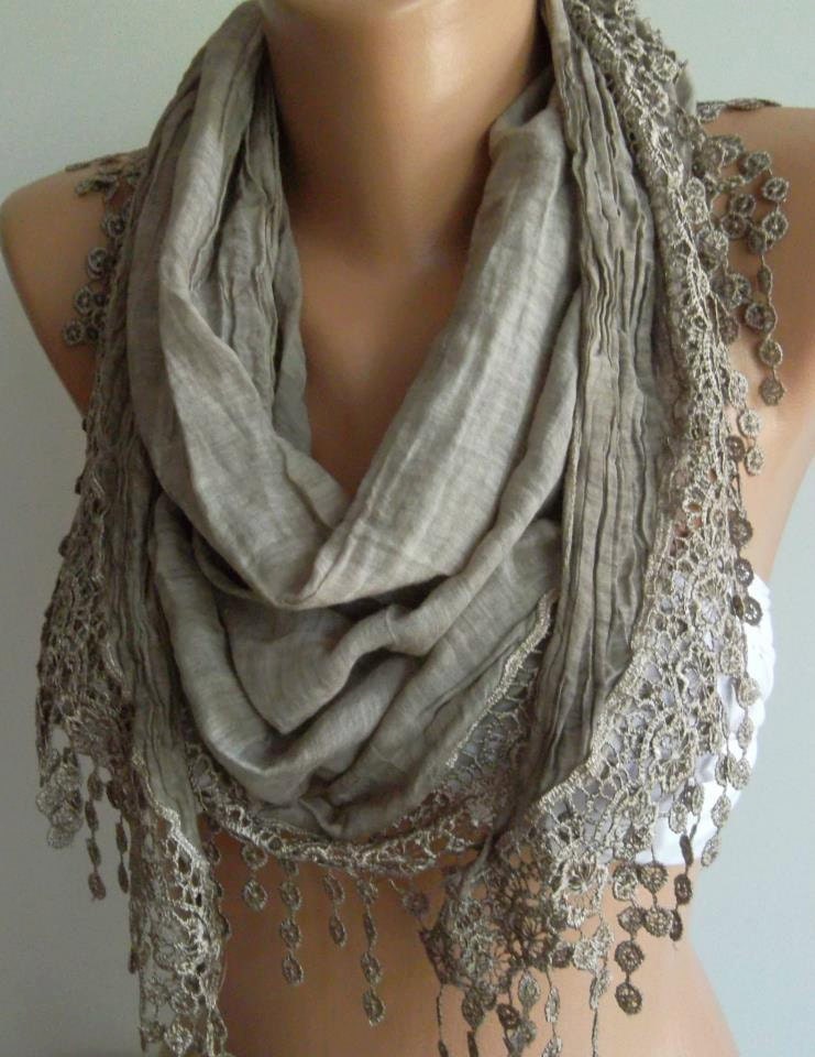 Cotton Soft Scarf....Stone Color