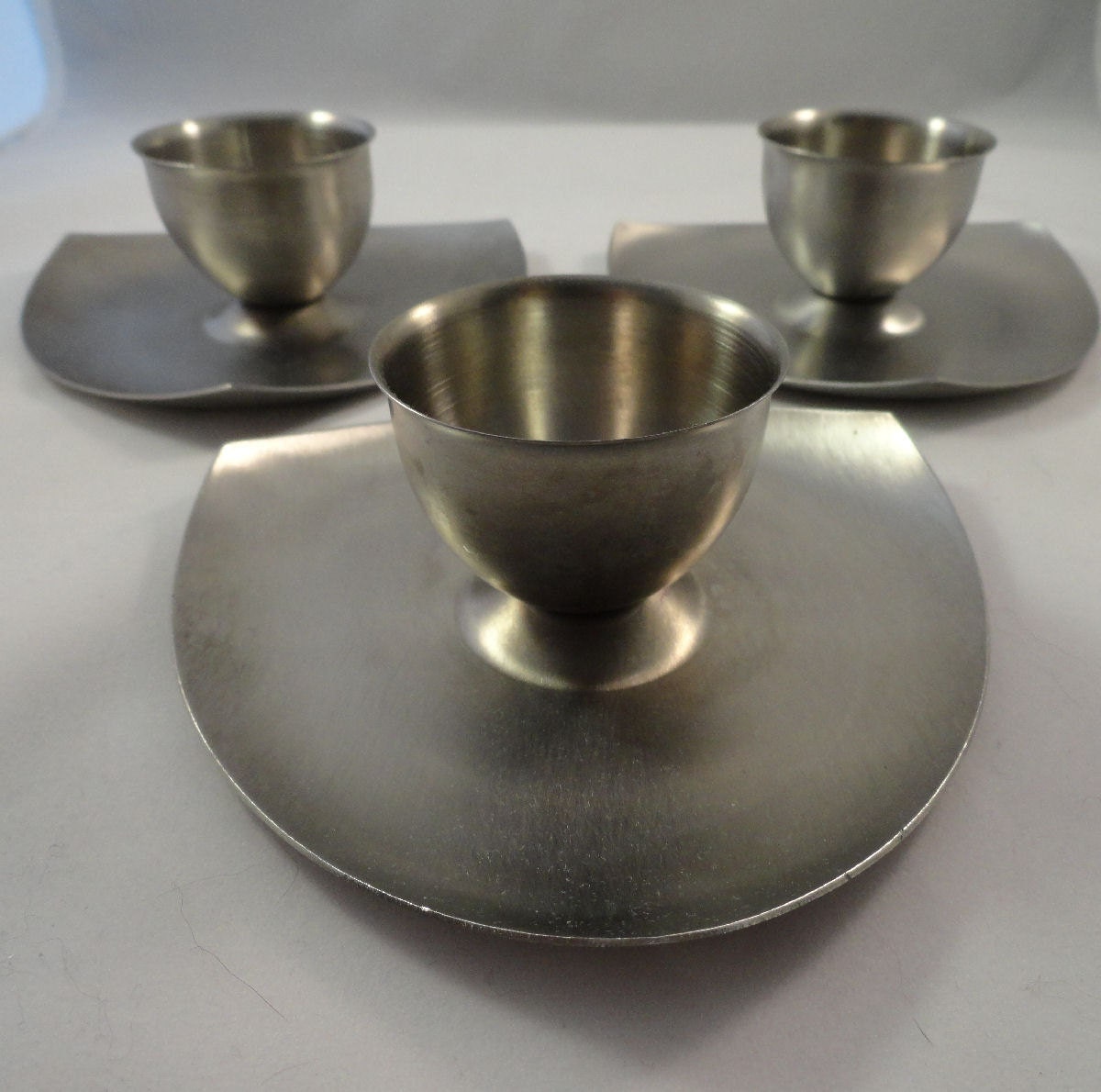 Vintage 1960s Stainless Steel Egg Cups