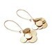 Disc Earrings - Dangle Earrings - Gold Disc Earrings with 22k Gold Plated Long Kidney Wire - Customizable