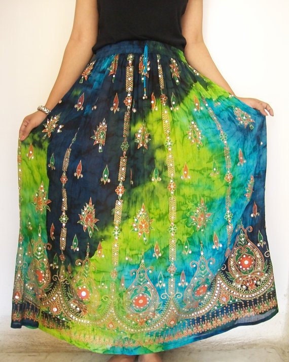 Indian Maxi Skirt, Gypsy Skirt, Bohemian Skirt, Long Skirt, Bollywood Skirt
