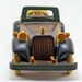 Handmade Wooden Retro Roadster Convertible: Vintage Collectable Toy Car - Green, Brown, Yellow, Wood - Men, Fathers Day
