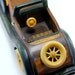Handmade Wooden Retro Roadster Convertible: Vintage Collectable Toy Car - Green, Brown, Yellow, Wood - Men, Fathers Day