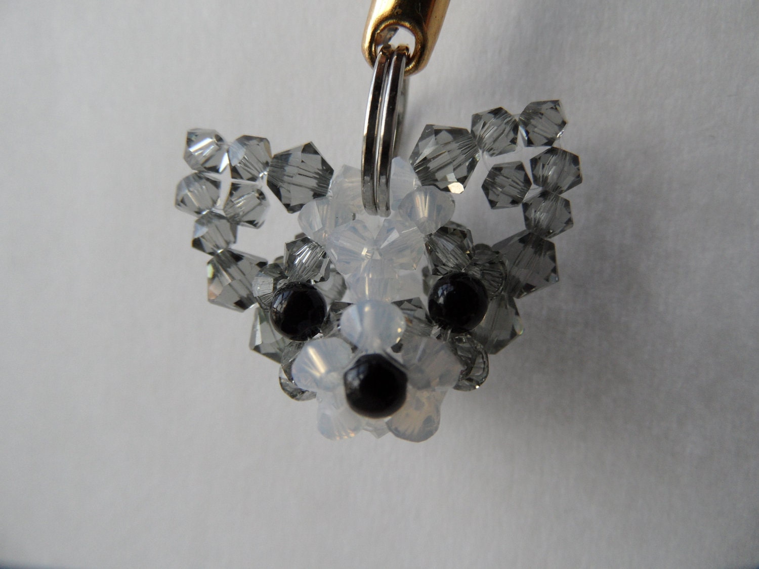 Black Diamond Papillon Head - Swarovski Cell Phone Charm