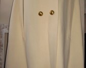 60s Creme Cape Architectural Gold hardware Size Medium Large FREE SHIPPING