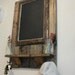 Magnetic Chalkboard with Shelf and Coat/Key/Hat Hooks