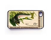 iPhone 4 Case - Trout Stamp-- cover for iPhone 4 and iPhone 4s