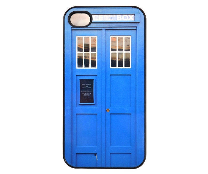 iPhone 4 Case Blue Tardis Call Box-- cover for iPhone 4 and iPhone 4s