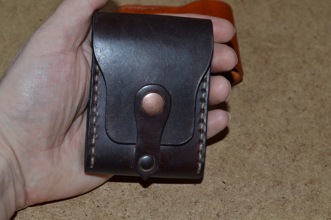 Leather Wallet-Men Wallet-Leather Card Holder Leather-Handmade Dark brown