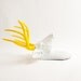 Faux Taxidermy - The Baron - White W/ Yellow Antlers Resin Deer Head- Stag Resin White Faux Taxidermy