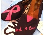 Breast Cancer Awareness custom Toms shoes
