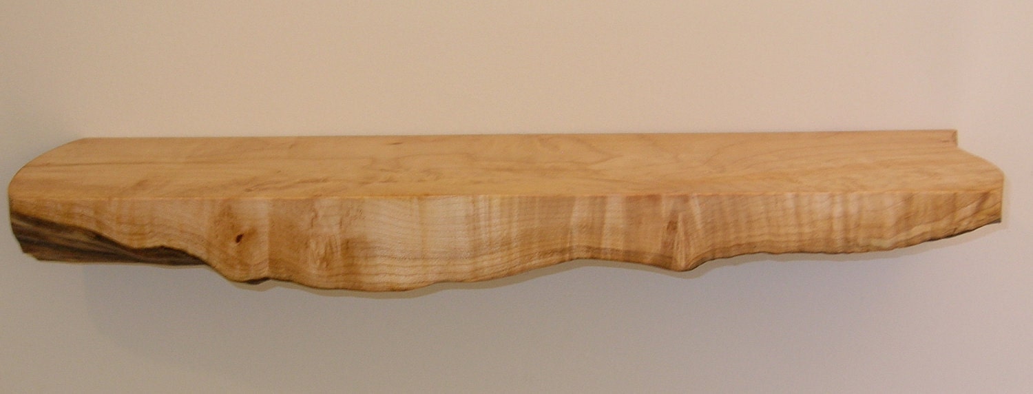 live edge maple shelf