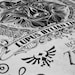 Legend of Zelda - Lupus Hylian Linkus Line Art - signed museum quality giclée fine art print 16" x 20"