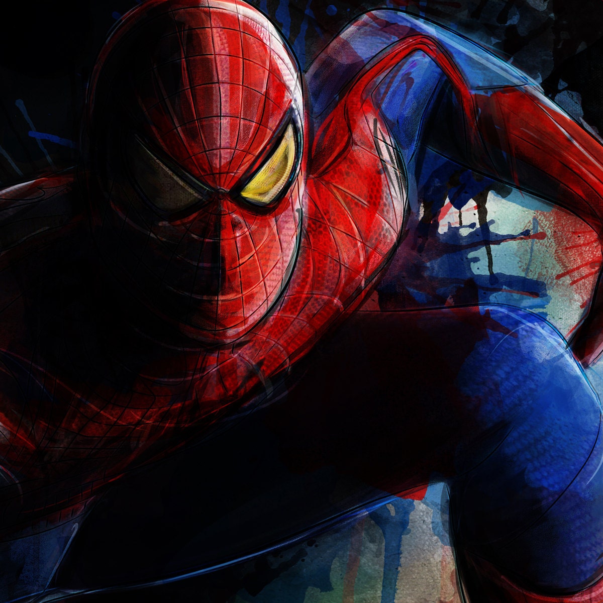 Amazing Spiderman in Spidey Ain't Tidy - signed museum quality giclée fine art print 16" x 20"