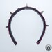 Burgundy studded leather headband