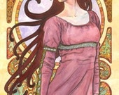 Art Nouveau 05 Original Watercolor by Scott Christian Sava