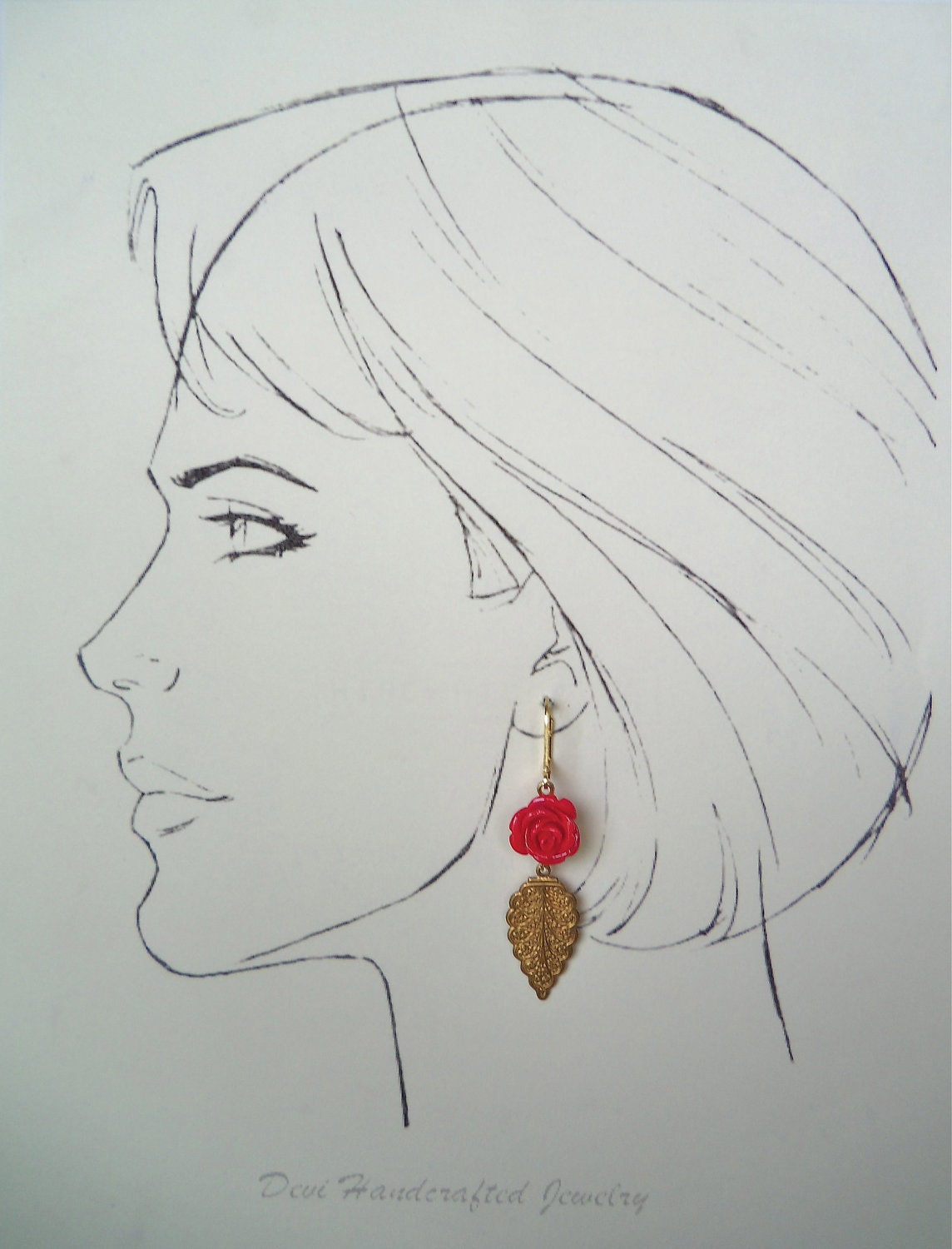 Flower Drop Earring