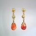 Drop Earring with Amber Stones