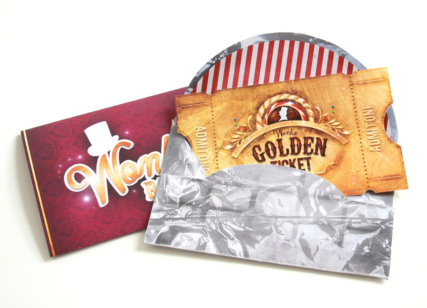 The golden ticket - PDF printable invitation/giftcard