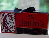 Personalized Wood Name Blocks with Established Date. Perfect for wedding gifts, bridal shower, anniversary or yourself