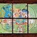 Vintage Magic Kingdom Tile Coasters - Disney World Map