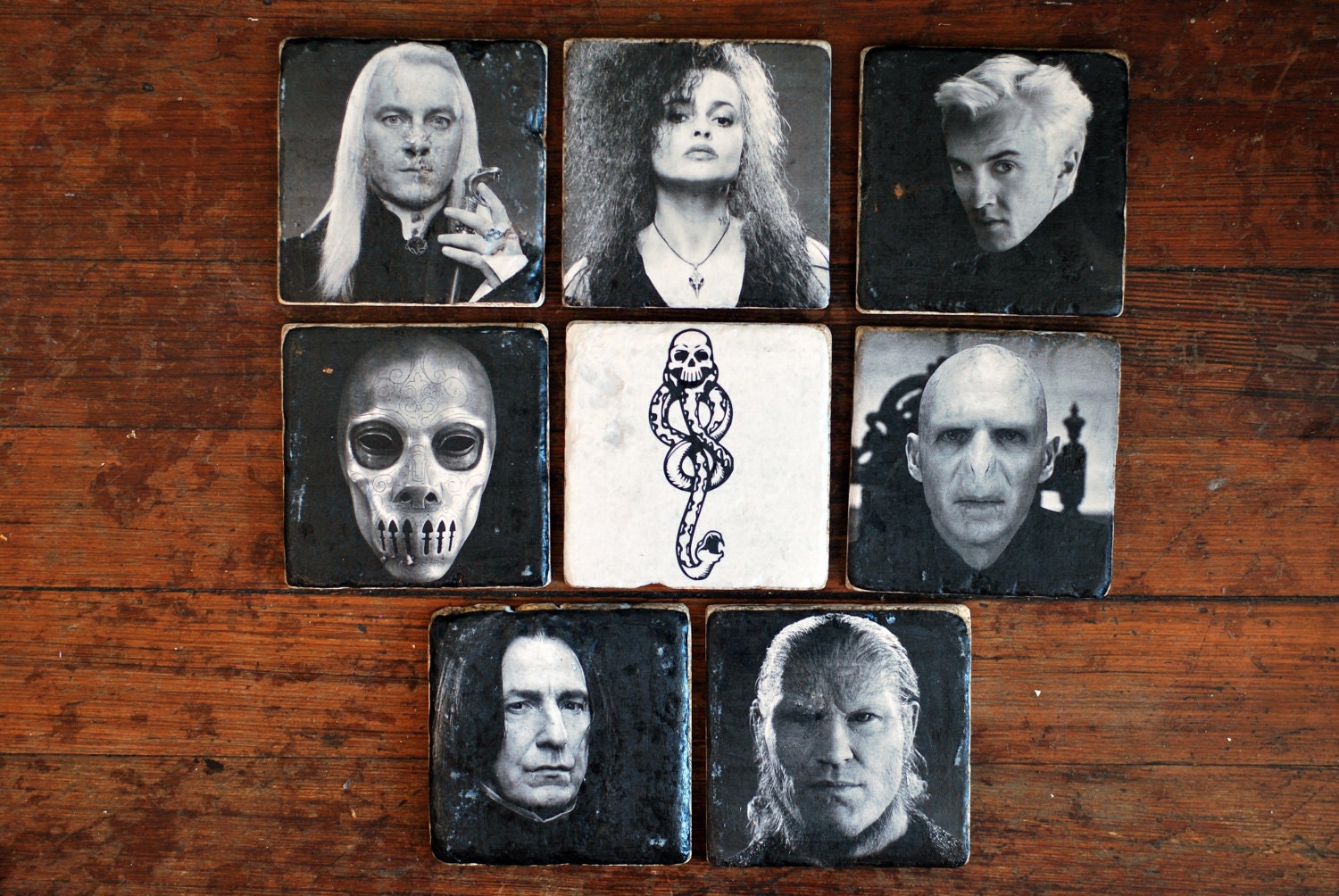 Death Eater Harry Potter Italian Marble Coasters