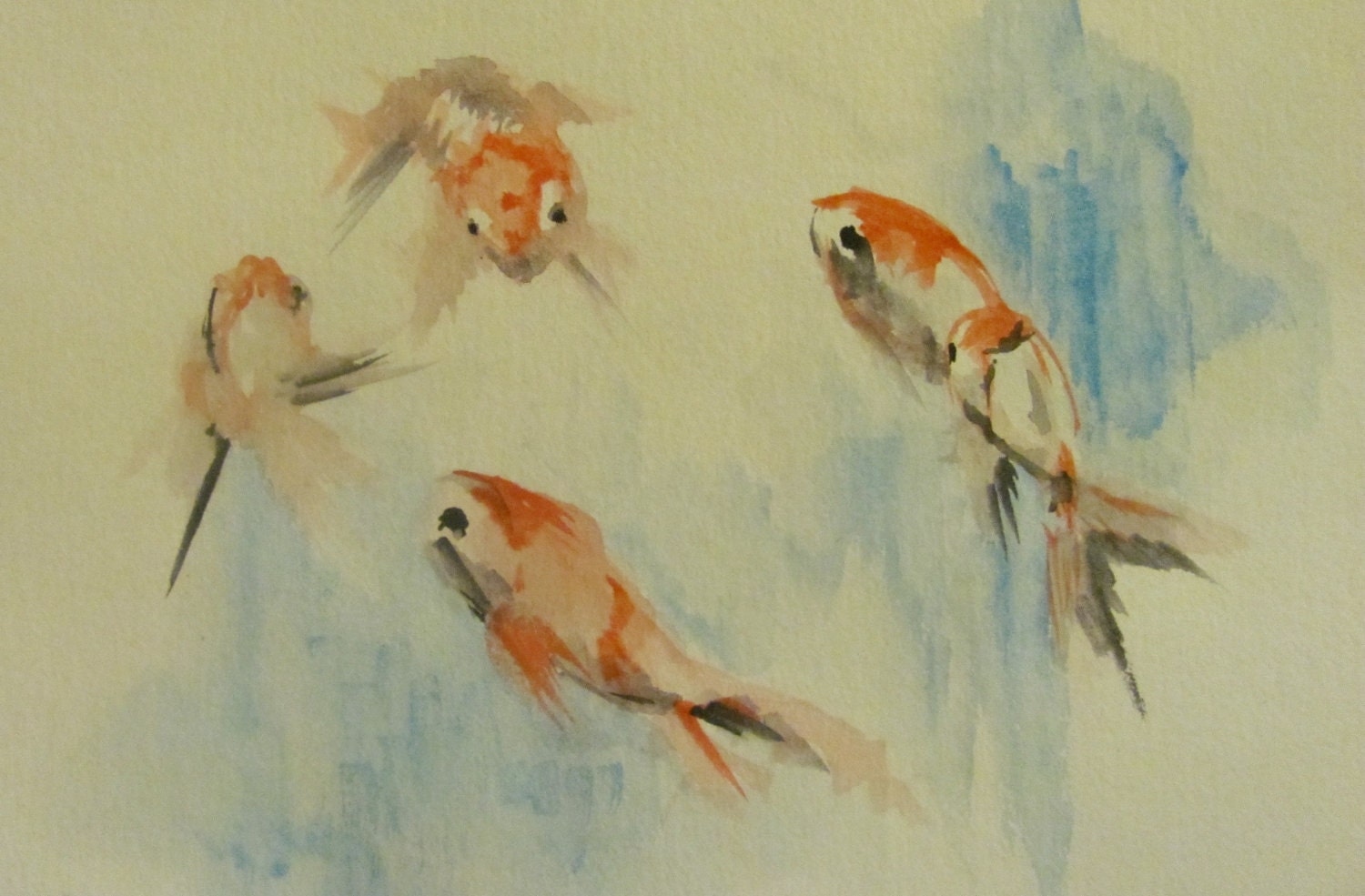 Goldfish Watercolor Painting