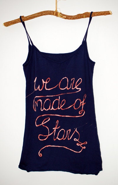 Hand painted milky way galaxy nebula space universe stars vest top